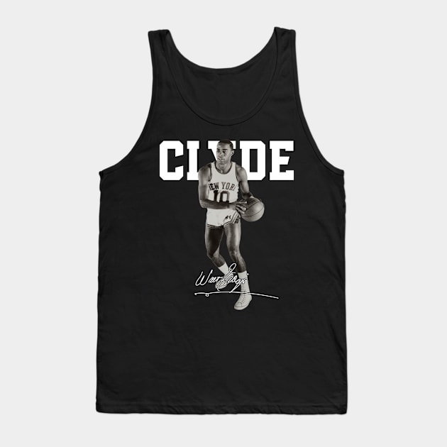 Walt Frazier The Clyde Basketball Legend Signature Vintage Retro 80s 90s Bootleg Rap Style Tank Top by CarDE